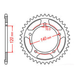 Sprocket Kit Suzuki SV1000S Gold (economy) - GB530XRE 17/40