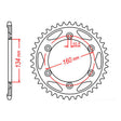 MTX 1306 Steel Rear Sprocket #530
