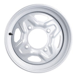 Whites ATV/UTV Steel Rim 14x8 Polaris Rear 4/156 +63.5 - Silver