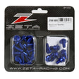 Zeta Aluminum Bolt Set Plastics Yamaha YZ450F '18- 21 pcs - Blue