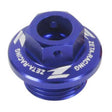 Zeta Oil Filler Plug Honda CR/CRF, Yamaha YZ/YZF/WRF, Kawasaki KLX - Blue