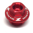 Zeta Oil Filler Plug Kawasaki KX250 '05-07, KX250/F, 450/F '04- Red
