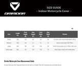 DRIRIDER Size Chart - Indoor Bike Covers