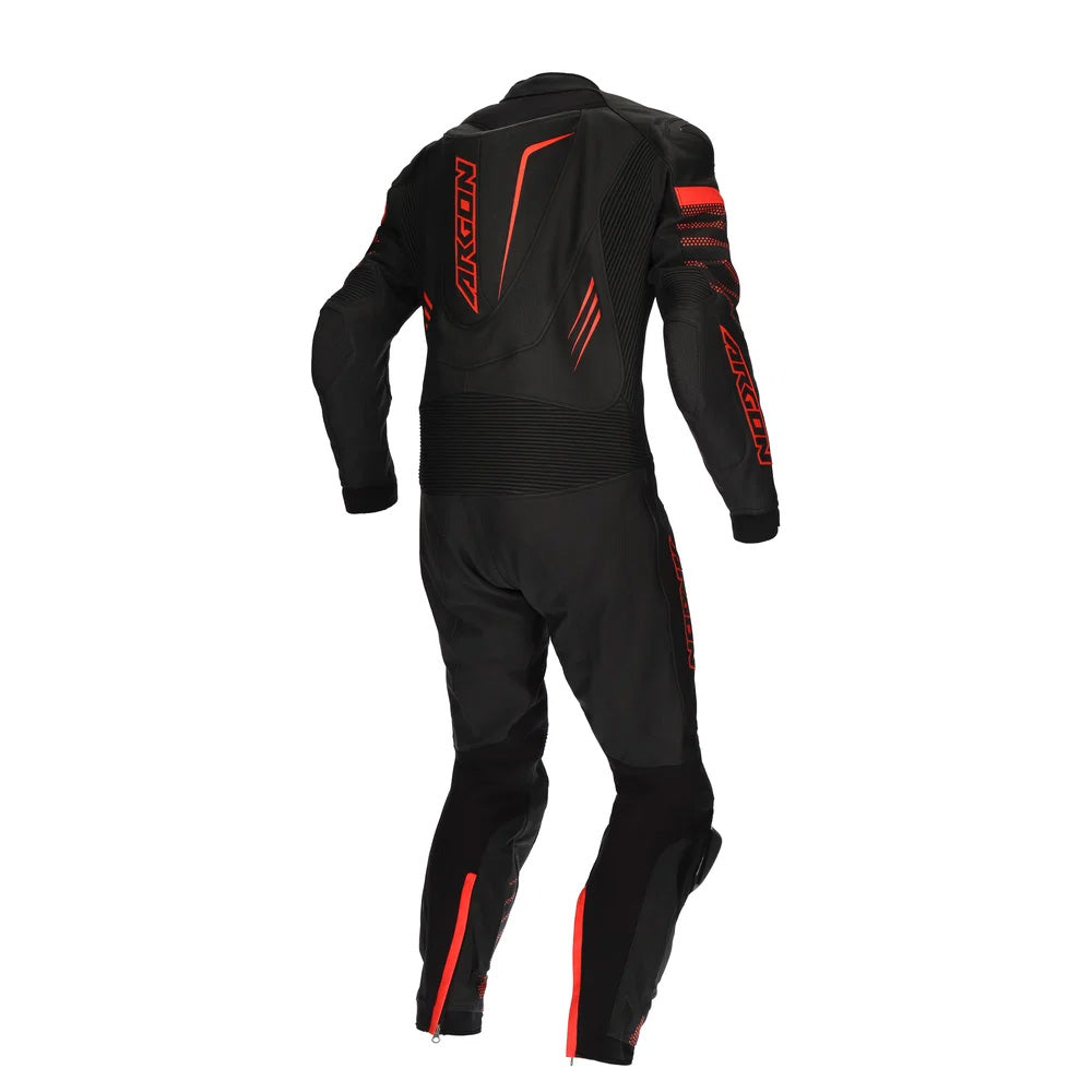 ARGON Pursuit 1-Piece Leather Race Suit - Black Red
