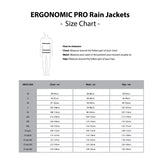 ERGO PRO Size Chart - Mens Jackets