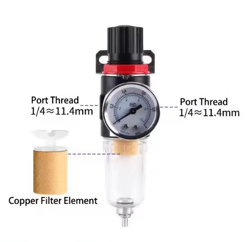 FORMULA AIR FILTER / REGULATOR WITH MOISTURE TRAP & GAUGE 1/4"