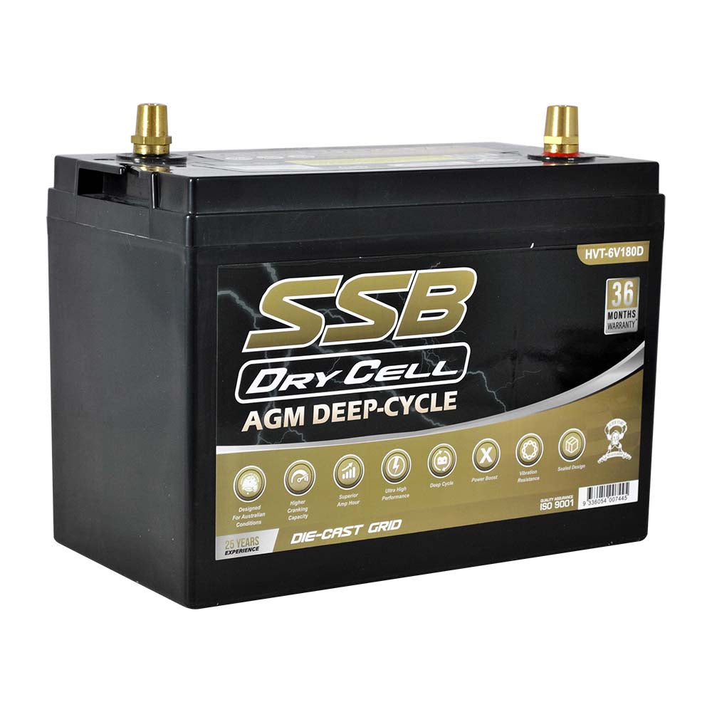 AGM BATTERY DEEP CYCLE DUAL PURPOSE 6V 187.2AH 1250CCA BY SSB ULTRA HIGH PERFORMANCE