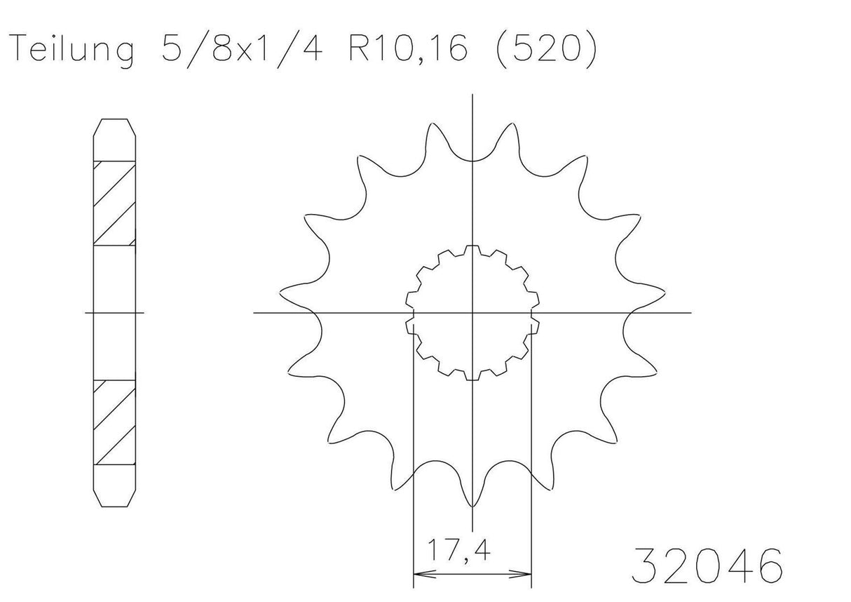 SPROCKET FRONT MOTO MASTER STEEL 12T GAS GAS EC125 03-18 YAMAHA WR200 91-92 96 YZ125 85-04