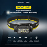 NITECORE HC60 UHE 1600 LUMEN USB-C RECHARGEABLE HEADLAMP TORCH