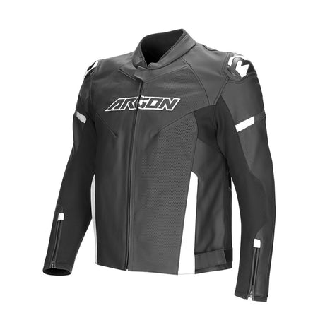 ARGON Descent II Leather Jacket - Black White