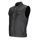 ARGON Vice Leather Vest - Black