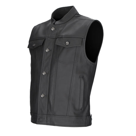 ARGON Vice Leather Vest - Black