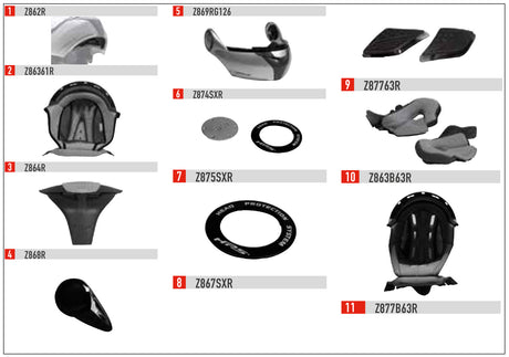 X.08 HELMET SPARES