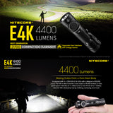 NITECORE E4K 4400 LUMEN EDC TORCH