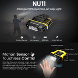 NITECORE 150 LUMEN INTELLIGENT IR SENSOR CLIP-ON CAP LIGHT