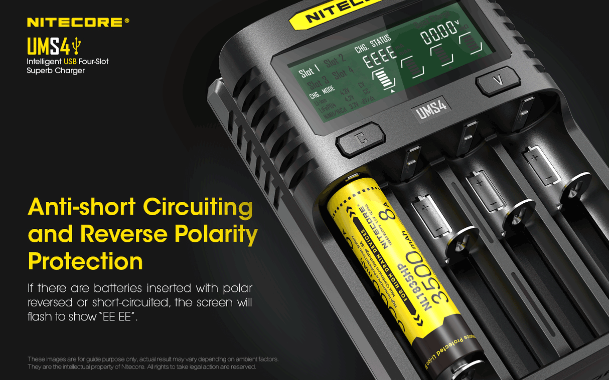 NITECORE INTELLIGENT BATTERY CHARGER USB FOUR SLOT SUPERB CHARGER
