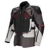 DriRider Vortex ADV 3 Jacket - GryLtGryBlk front vents