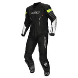 ARGON Pursuit 1-Piece Leather Race Suit - Black White/Hi-vis
