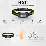 NITECORE HA11 240 LUMEN ULTRA LIGHTWEIGHT DUAL BEAM AA HEADLAMP TORCH