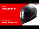 LS2 FF811 Vector II Carbon Savage Helmet - White / Red / Grey