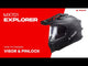 LS2 MX701 Explorer Carbon Frontier Helmet - Titanium / Red