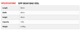 SPP GEAR BAG 120L  Size chart